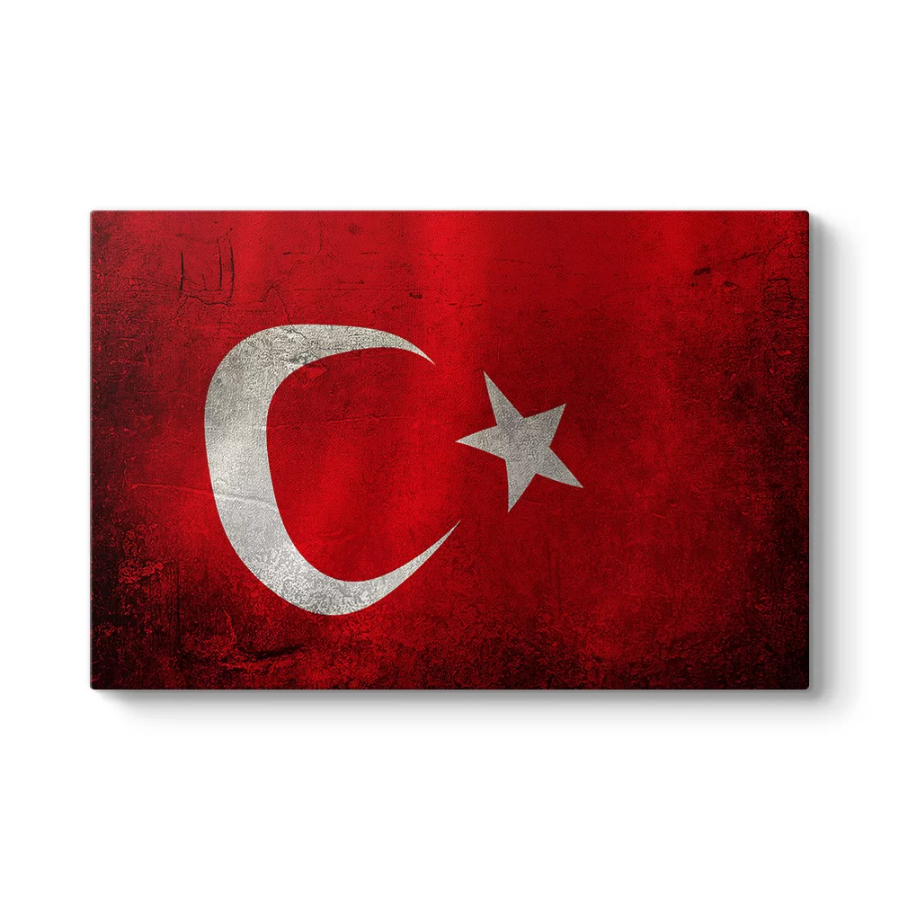 Eskitme Türk Bayrağı Tablosu - Model 1